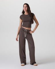 Halo Essential Wideleg Pant - Long Java Heather | Vuori shop