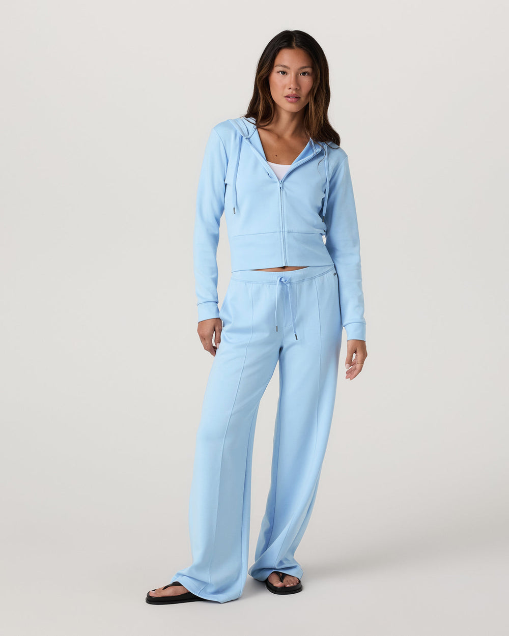 Compose Wideleg Pant Crystal Blue Mid-High Rise Pants | Vuori onsale