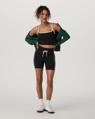Daily Piped Short 5" Women's Black Shorts | Vuori for sale