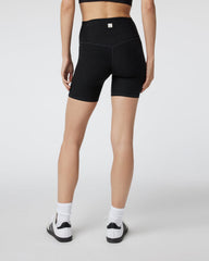 Clean Elevation Shorty Black Heather Biker Shorts | Vuori outlet