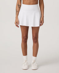 Baseline Gingham Skirt 14.5" Women's White Fitness Skirt | Vuori for sale