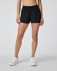 Luna Short Women's Black 2 in 1 Running Shorts | Vuori shop