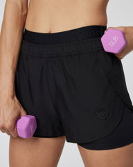 Luna Short Women's Black 2 in 1 Running Shorts | Vuori shop