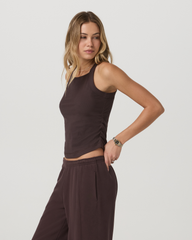 Pose Cooper Tank Women's French Roast Tank Top | Vuori onsale