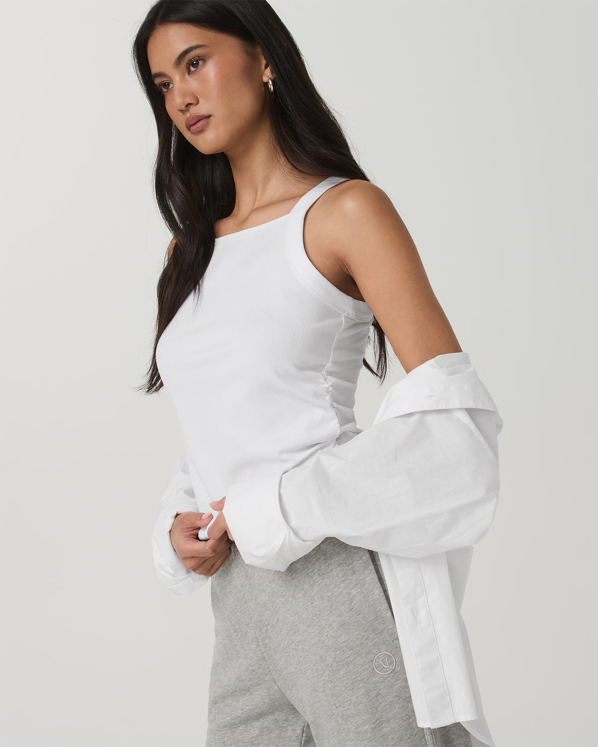 Pose Cooper Tank Women's White Square Neck Tank Top | Vuori online