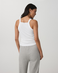 Pose Cooper Tank Women's White Square Neck Tank Top | Vuori online