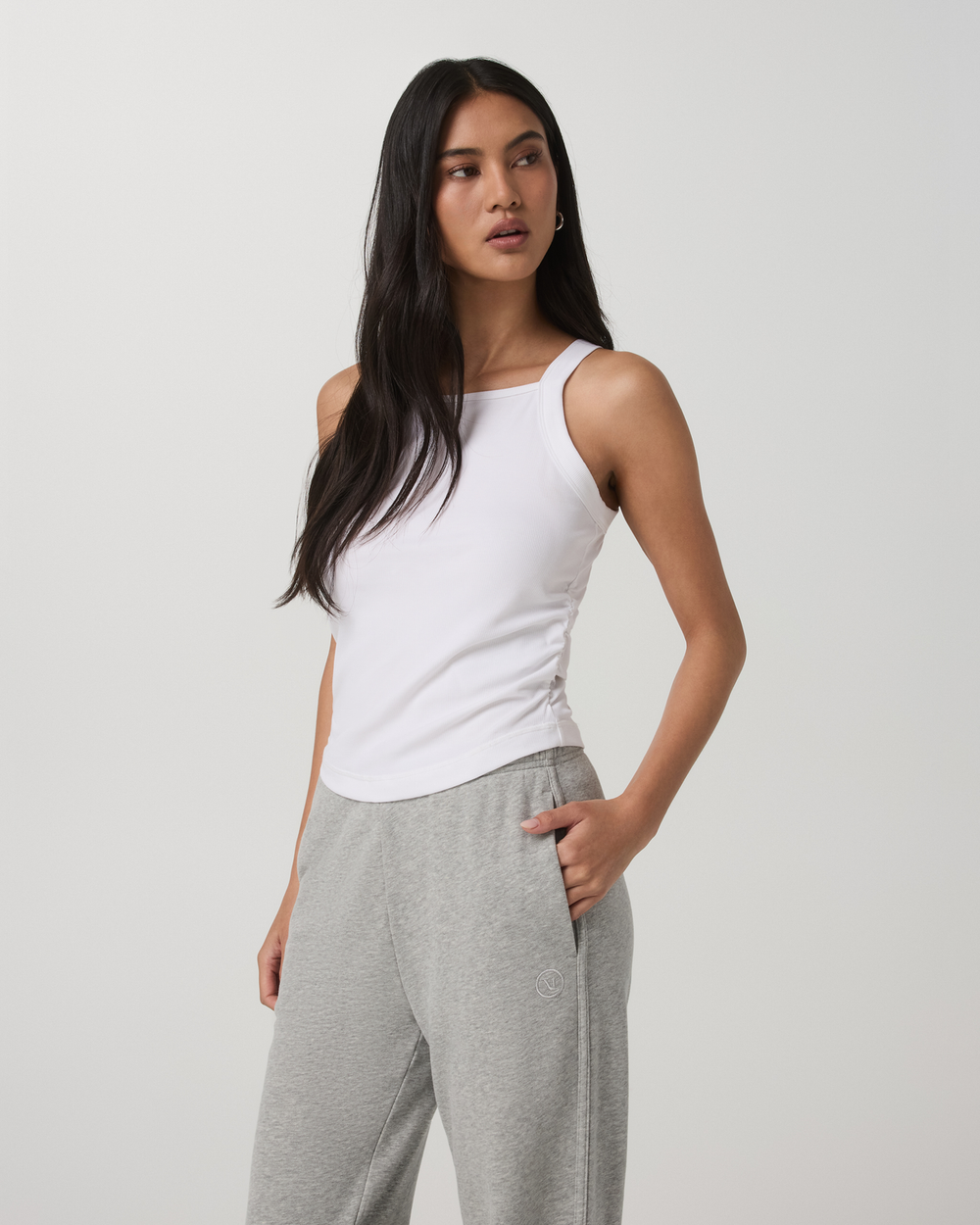 Pose Cooper Tank Women's White Square Neck Tank Top | Vuori online