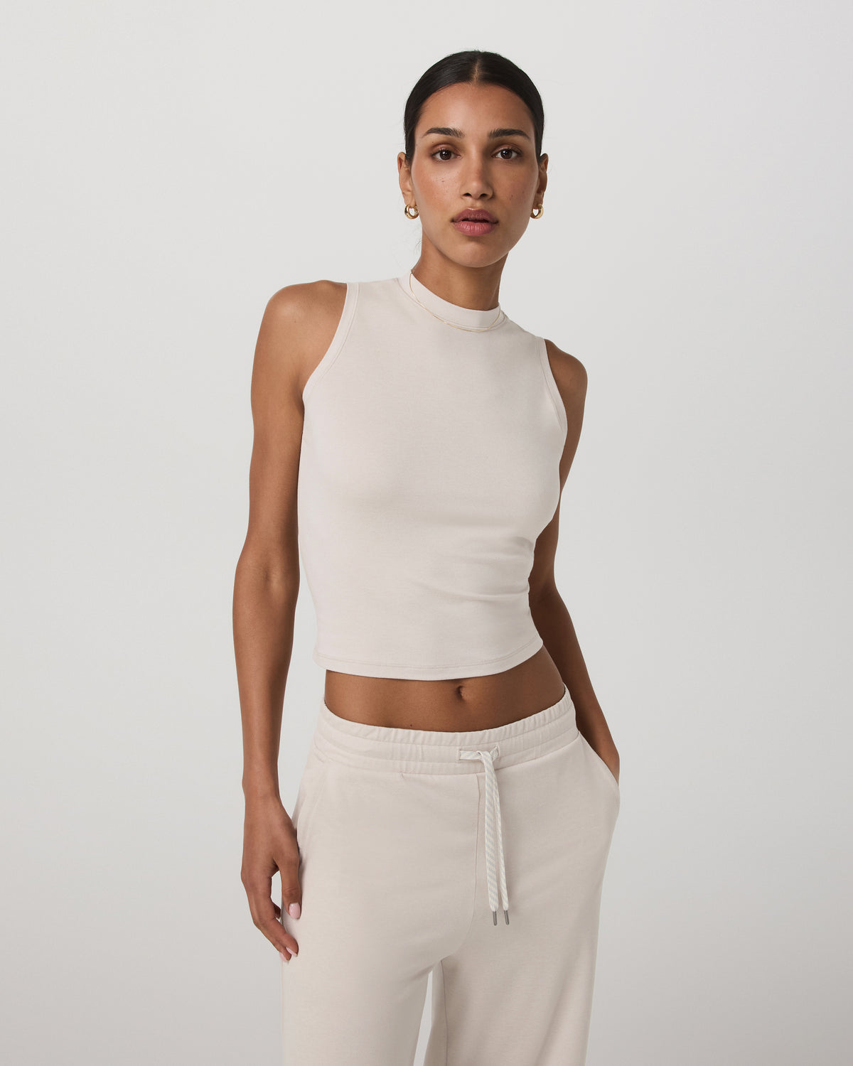 Halo Muscle Tank Women's Ecru Heather Tank Top | Vuori outlet