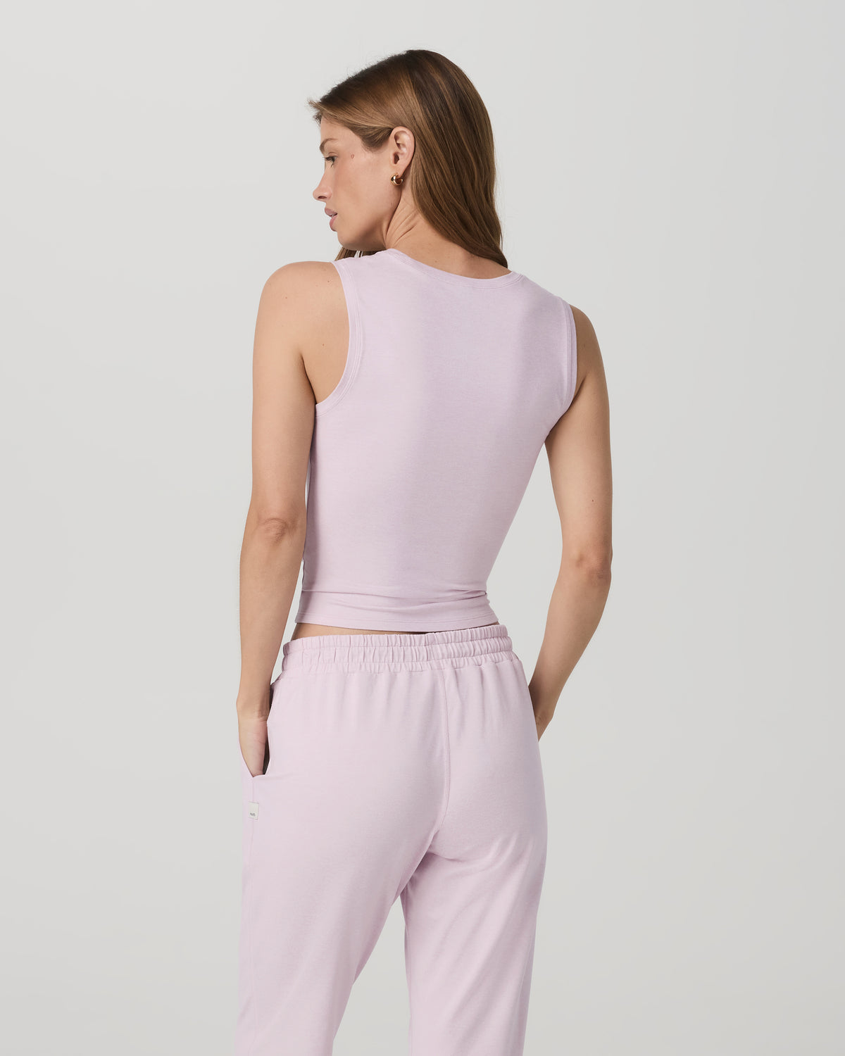 Halo Essential Scoop Tank Lilac Breeze Heather Tank Top | Vuori sale