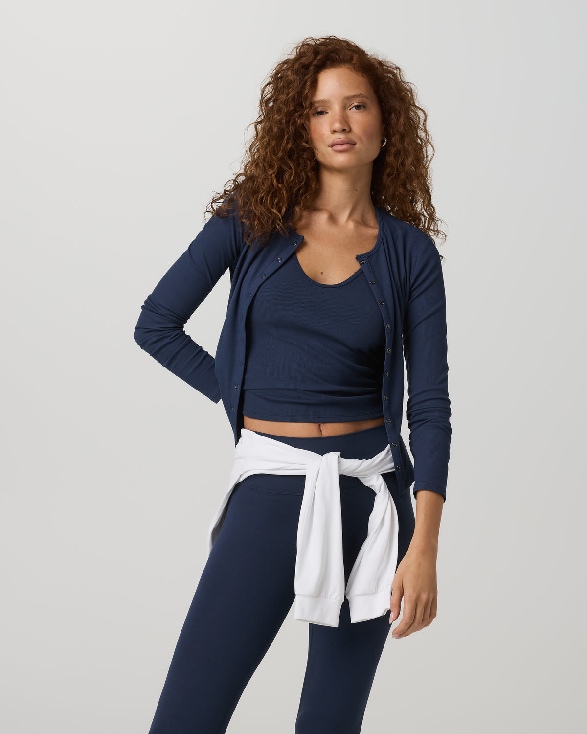 Pose Twin Tank Women's Fitted Blue Coast Tank Top | Vuori outlet