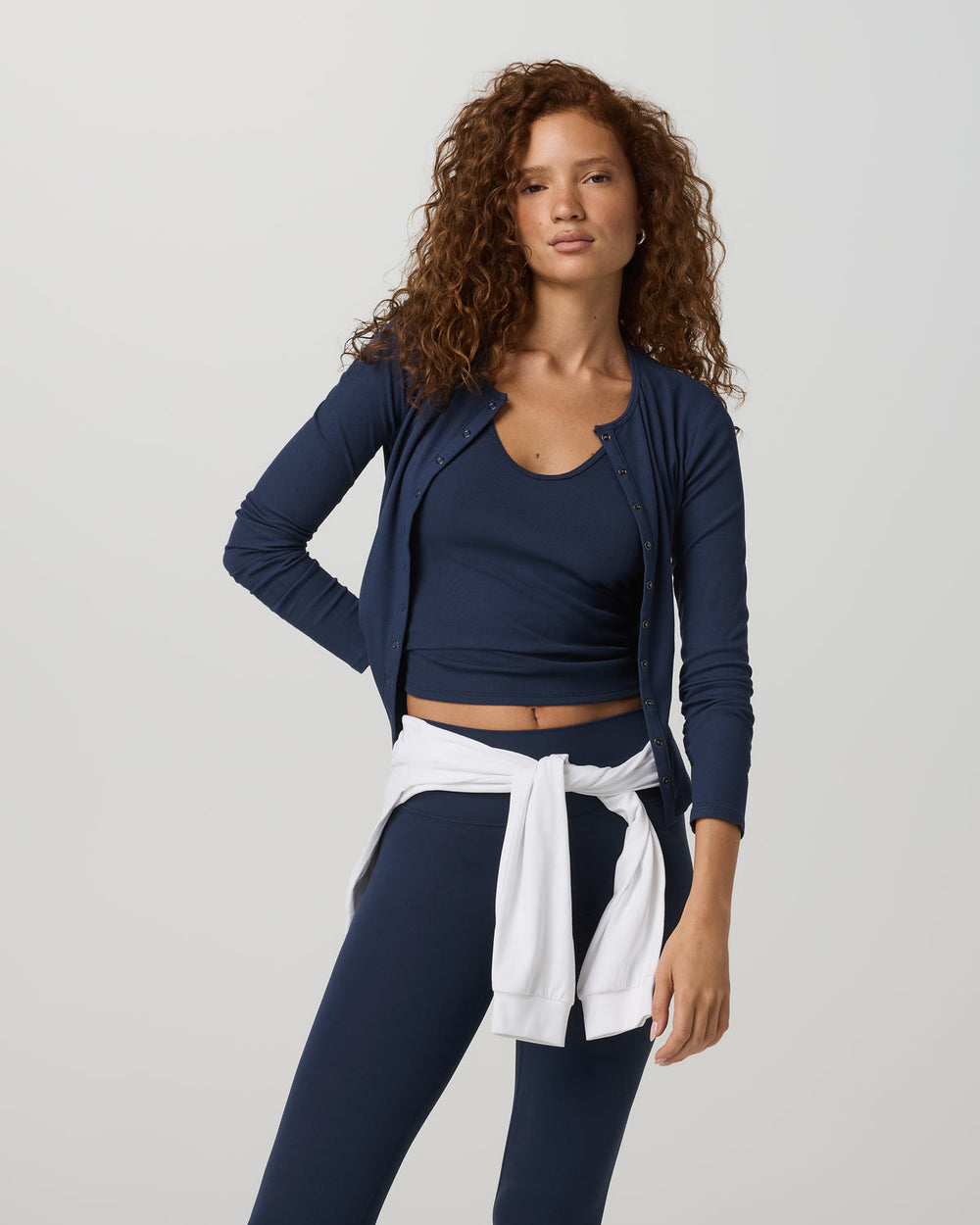 Pose Twin Tank Women's Fitted Blue Coast Tank Top | Vuori outlet