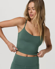 Halo Cami Women's Agate Green Performance Knit Top | Vuori shop