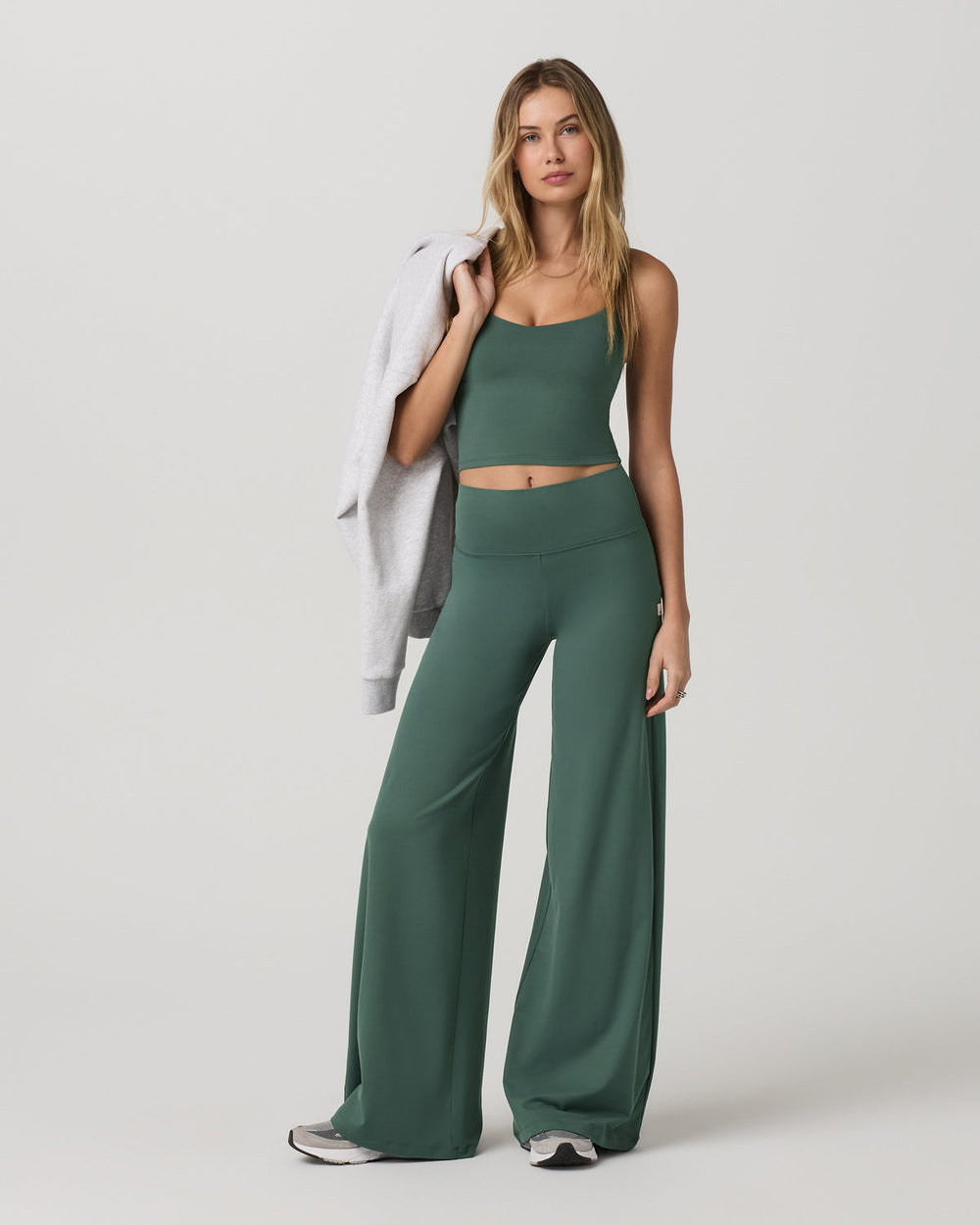 Halo Cami Women's Agate Green Performance Knit Top | Vuori shop