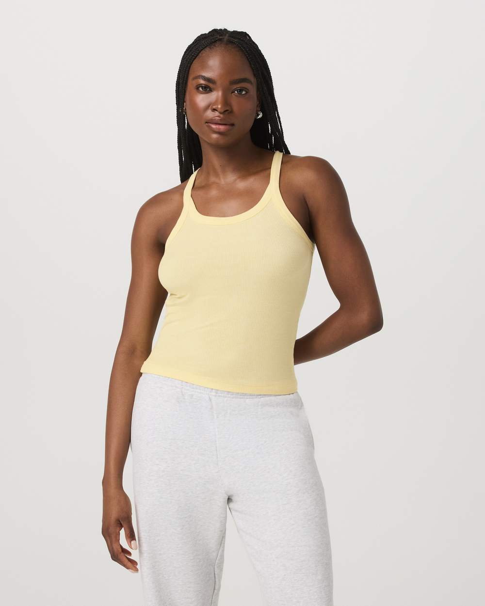 Cove Layering Tank Women's Lemon Snap Heather Tank Top | Vuori onsale