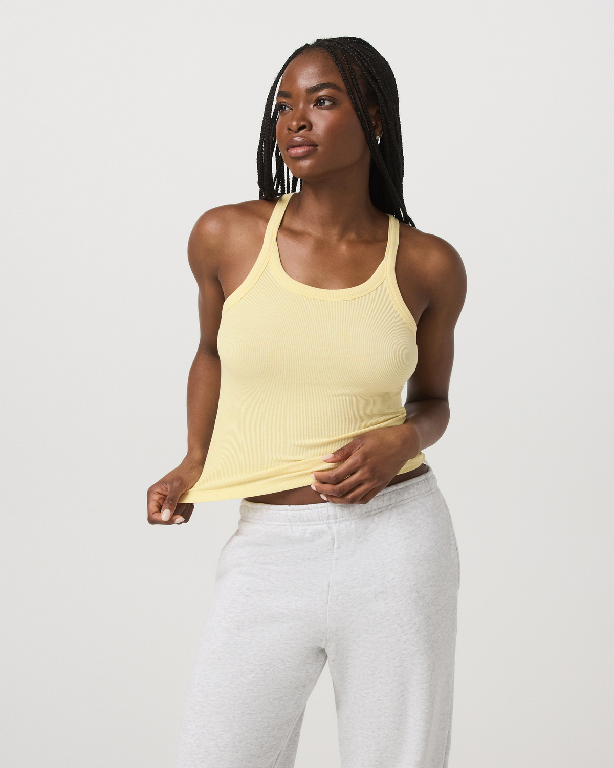 Cove Layering Tank Women's Lemon Snap Heather Tank Top | Vuori onsale