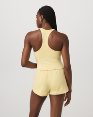 Halo Performance Crop Tank 2.0 Lemon Snap Heather Top | Vuori online