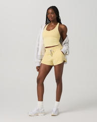 Halo Performance Crop Tank 2.0 Lemon Snap Heather Top | Vuori online