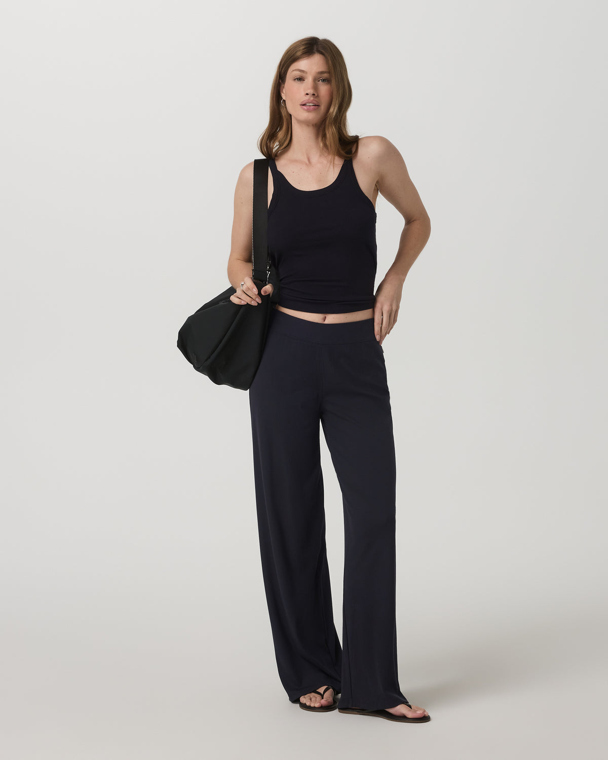 Cove Layering Tank Women's Black Rib Knit Tank Top | Vuori outlet