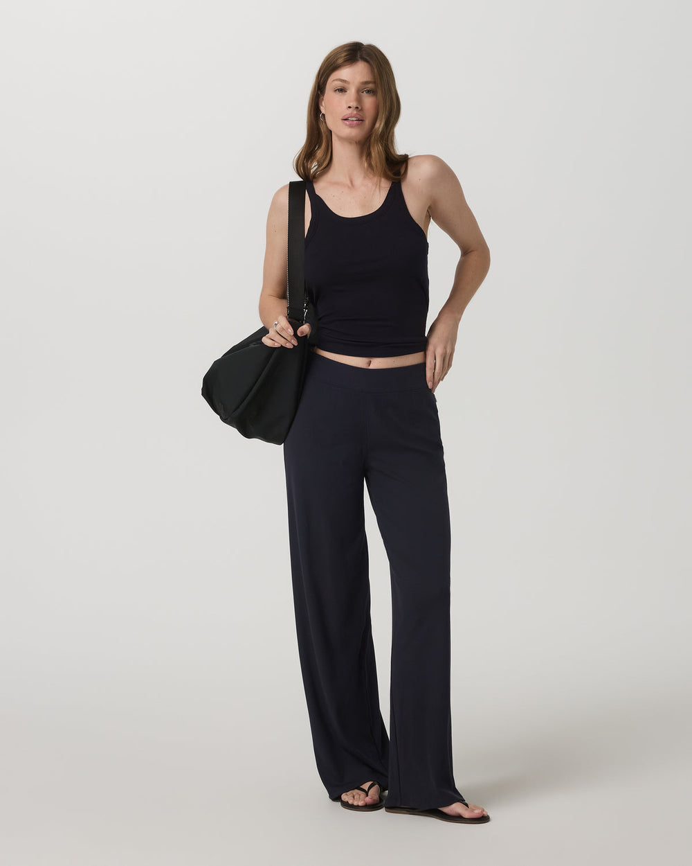 Cove Layering Tank Women's Black Rib Knit Tank Top | Vuori outlet