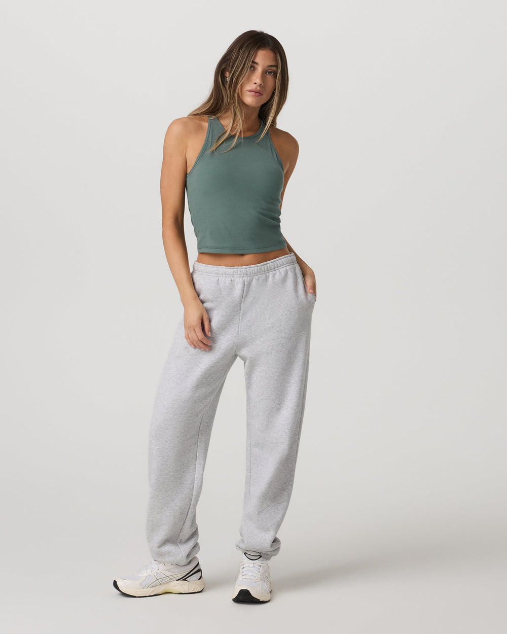 Pose Plyo Tank Women's Agate Green Performance Tank Top | Vuori onsale