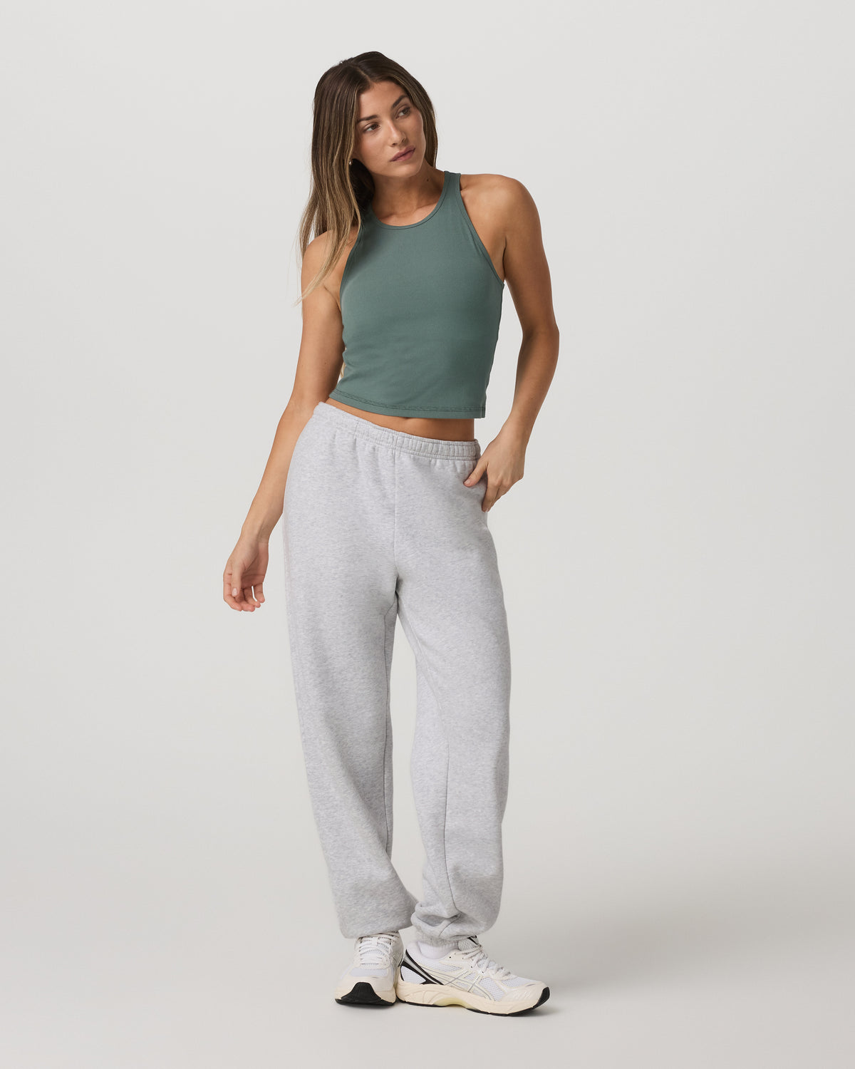 Pose Plyo Tank Women's Agate Green Performance Tank Top | Vuori onsale