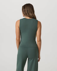 Halo Essential Scoop Tank Women's Agate Green Tank Top | Vuori sale