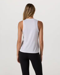 Energy Top Long Women's White Performance Tank Top | Vuori discount