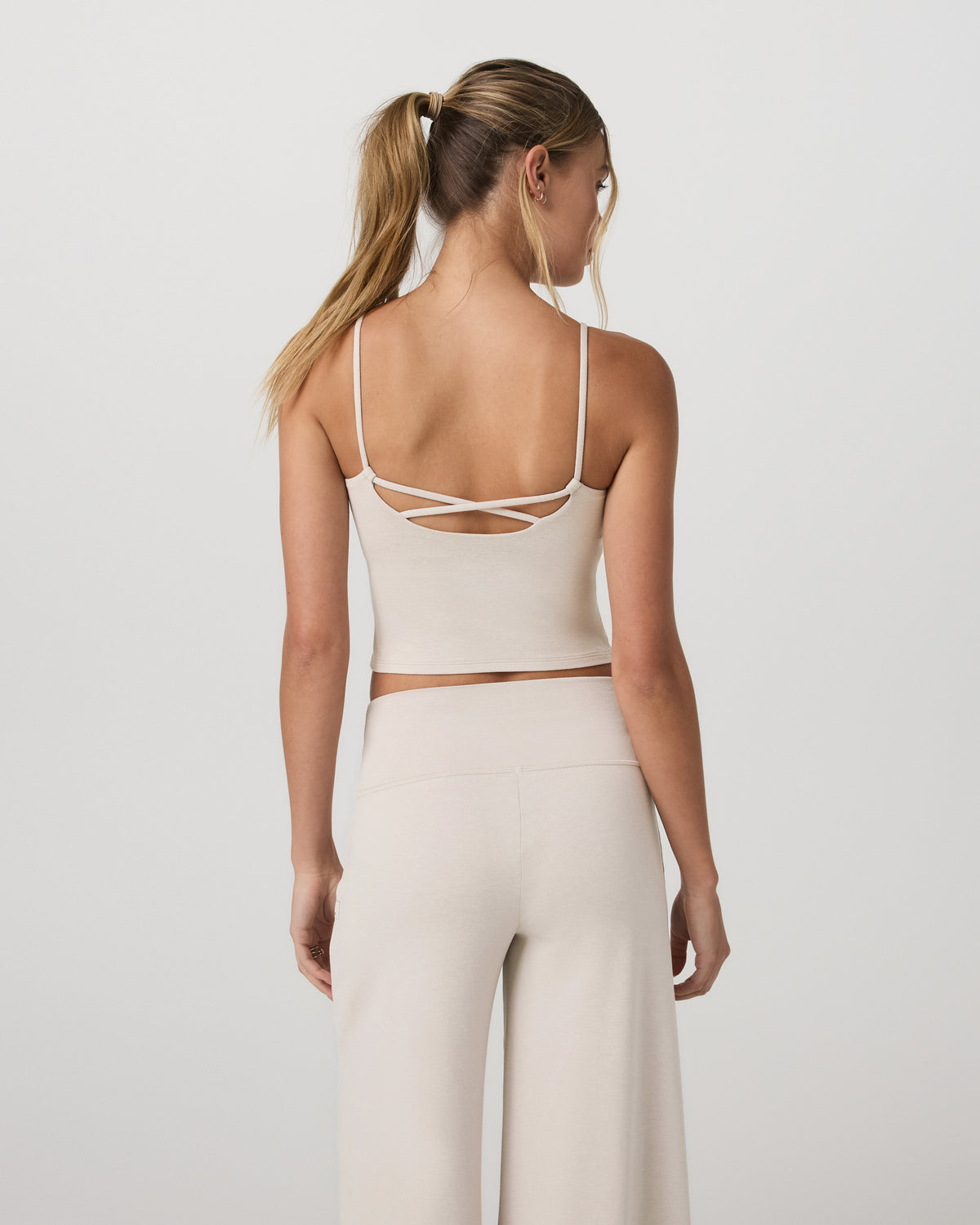 Halo Cami Women's Ecru Heather Performance Knit Top | Vuori sale