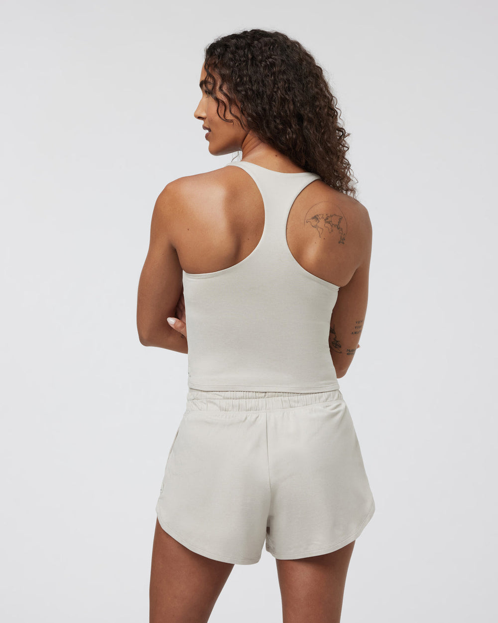 Halo Performance Crop 2.0 Ecru Heather Tank | Vuori for sale