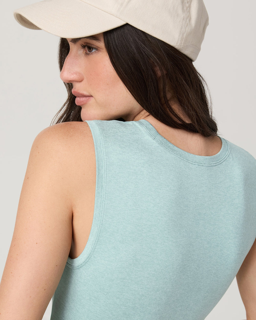 Halo Scoop Tank Women's Sea Spray Heather Tank Top | Vuori for sale