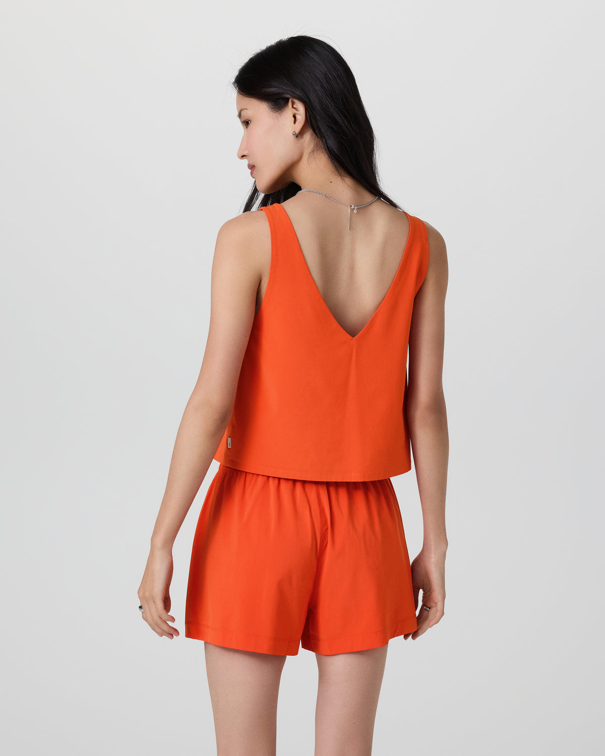 Villa Cropped Tank Bright Poppy | Vuori online