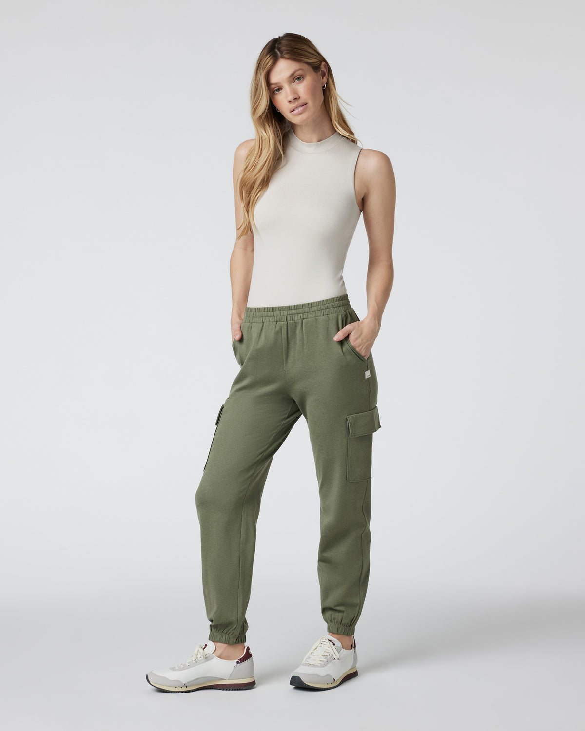 Halo Mock Bodysuit Milkweed Sleeveless Bodysuit | Vuori for sale