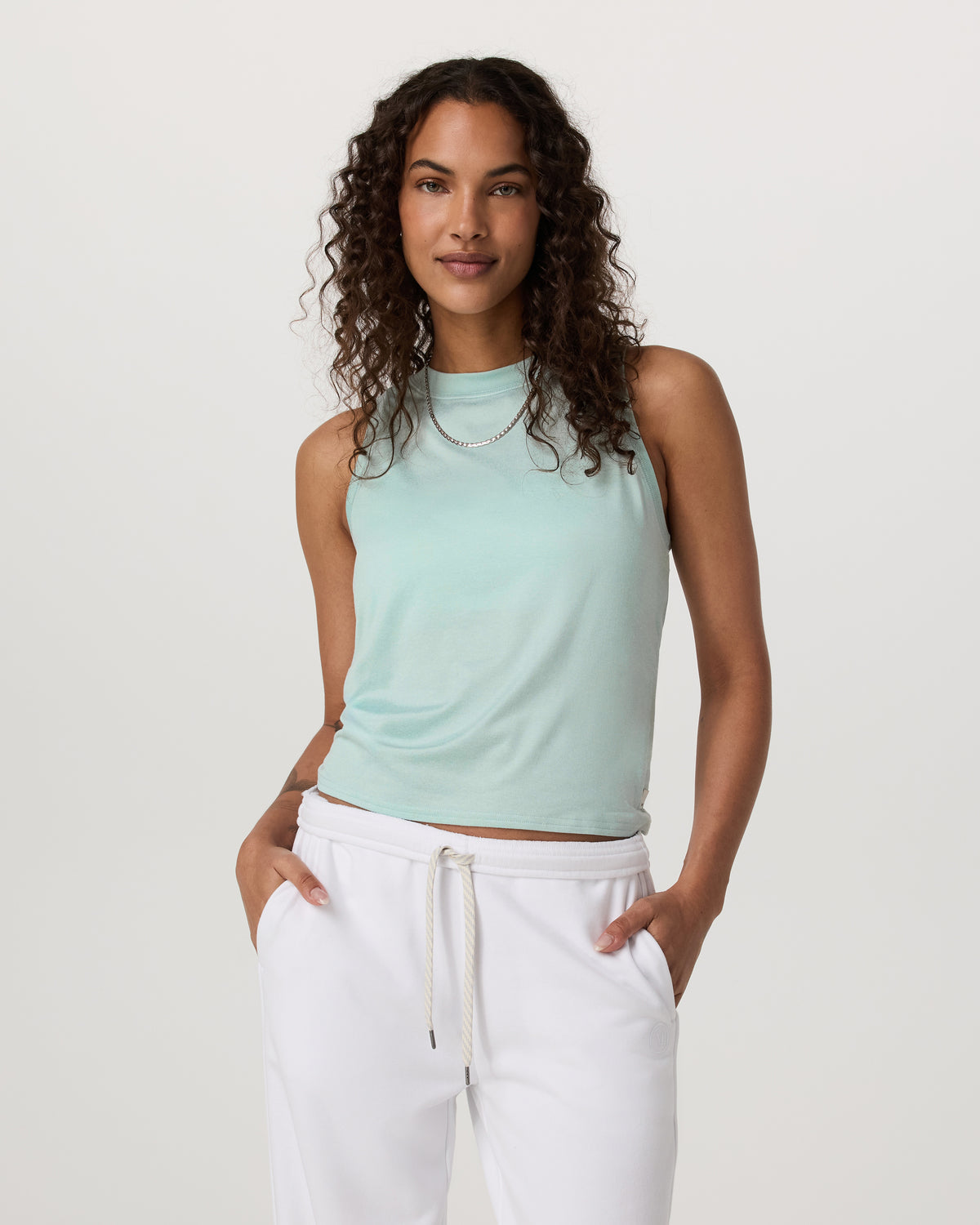 Energy Top Women's Spearmint Heather Tank Top | Vuori online