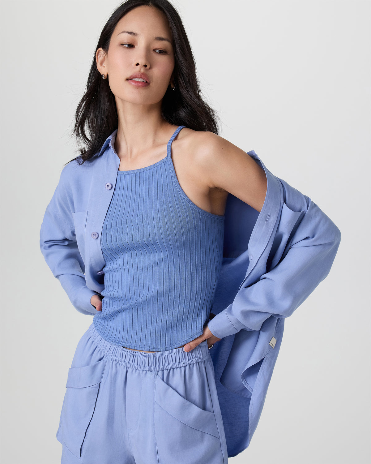 Marina Rib Tank Bluebell | Vuori discount