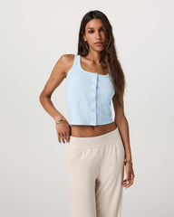 Pose Cardigan Tank Light Mist | Vuori shop