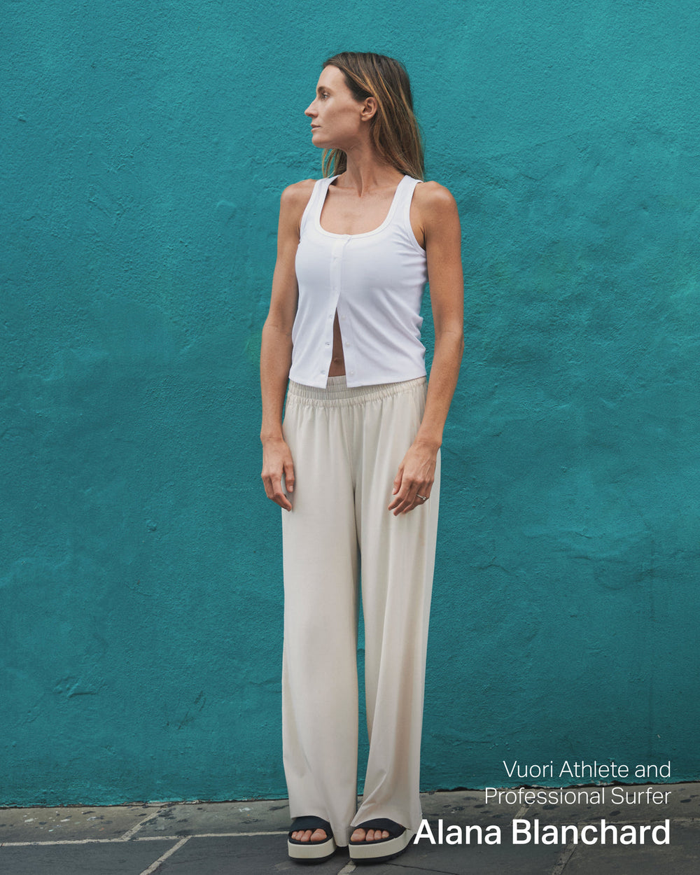 Pose Cardigan Tank White | Vuori onsale