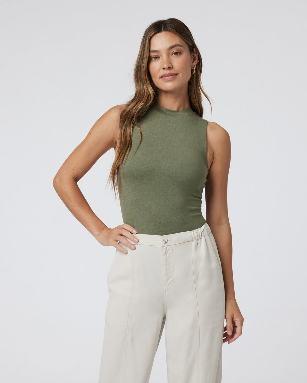 Halo Mock Bodysuit Dark Metal Sleeveless Bodysuit | Vuori online