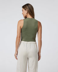 Halo Mock Bodysuit Dark Metal Sleeveless Bodysuit | Vuori online