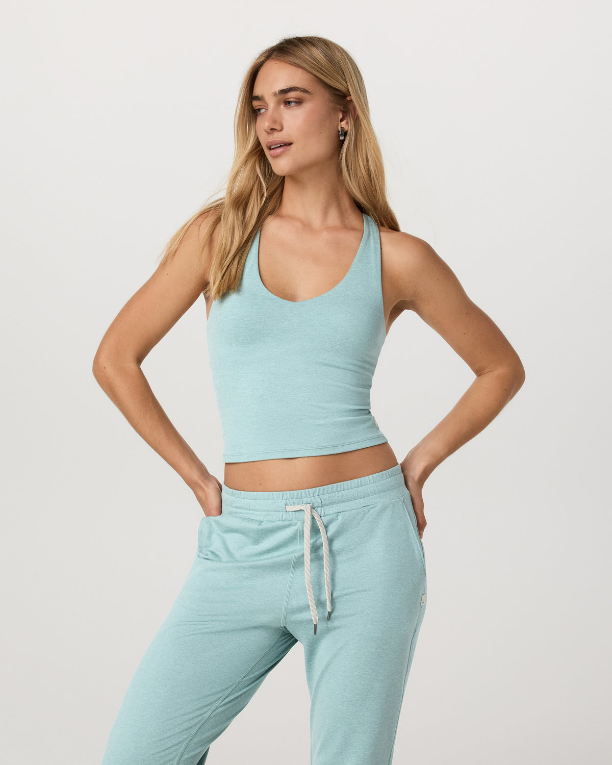 Halo Performance Crop 2.0 Sea Spray Heather | Vuori onsale