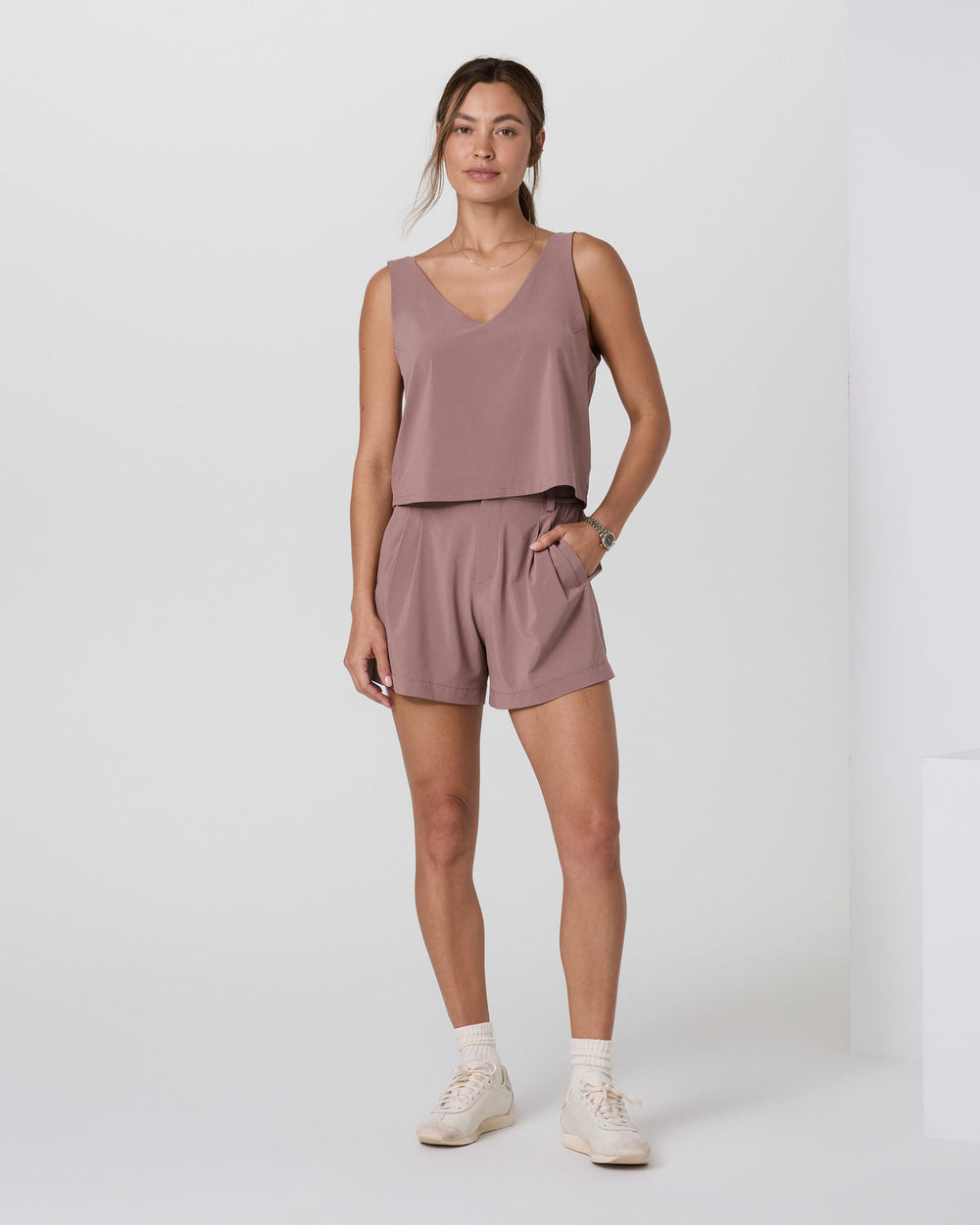 Villa Cropped Tank Zion Rose | Vuori for sale