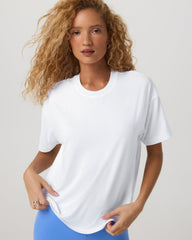 Energy Long Tee Women's White Performance Tee Shirt | Vuori online