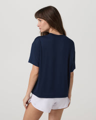 Energy Long Tee Women's Blue Coast Fitness Tee Shirt | Vuori shop