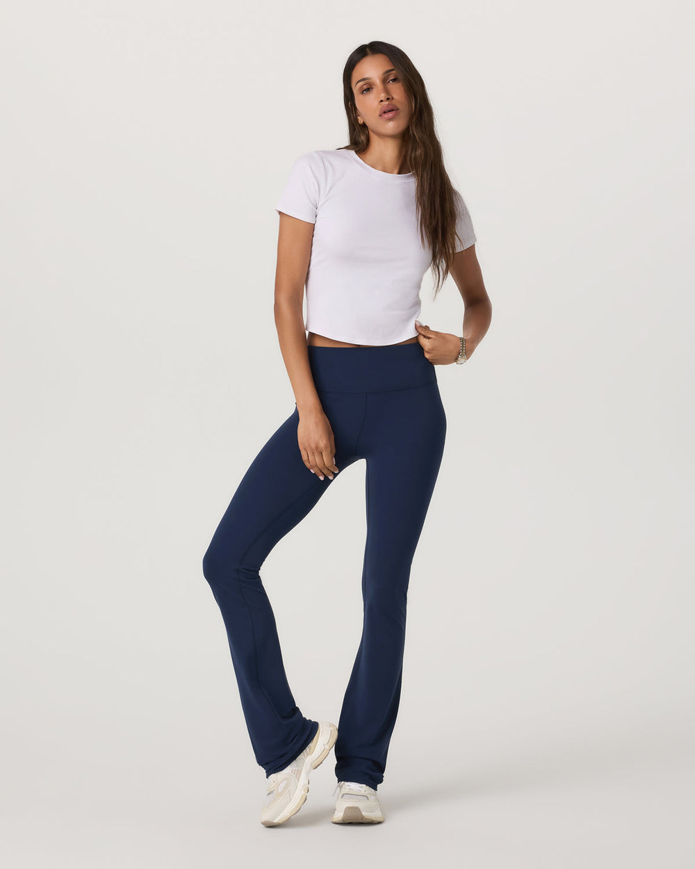 Pose Fitted Tee White Rib Knit Tee Clothing | Vuori sale