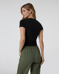 Feather Baby Tee Women's Black Fitted Tee | Vuori discount