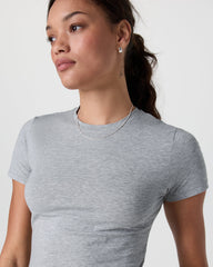 Feather Baby Tee Light Heather Grey | Vuori onsale
