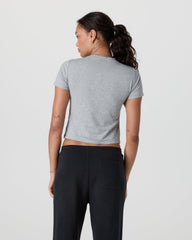 Feather Baby Tee Light Heather Grey | Vuori onsale