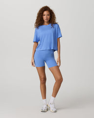 Energy Tee Women's Riviera Blue Heather Oversized Shirt | Vuori for sale
