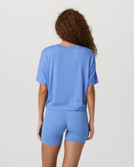 Energy Tee Women's Riviera Blue Heather Oversized Shirt | Vuori for sale