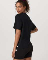 Short Sleeve Heavyweight Oversized Cotton Tee Black | Vuori discount