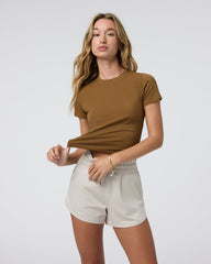 Feather Baby Tee Women's Rum Fitted Tee | Vuori for sale